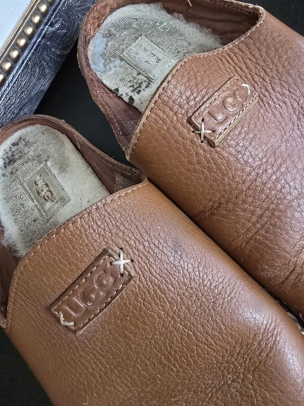 ugg slippers Women’s Tamara Mules Chestnut 9 Leather Slip On - Picture 3 of 10